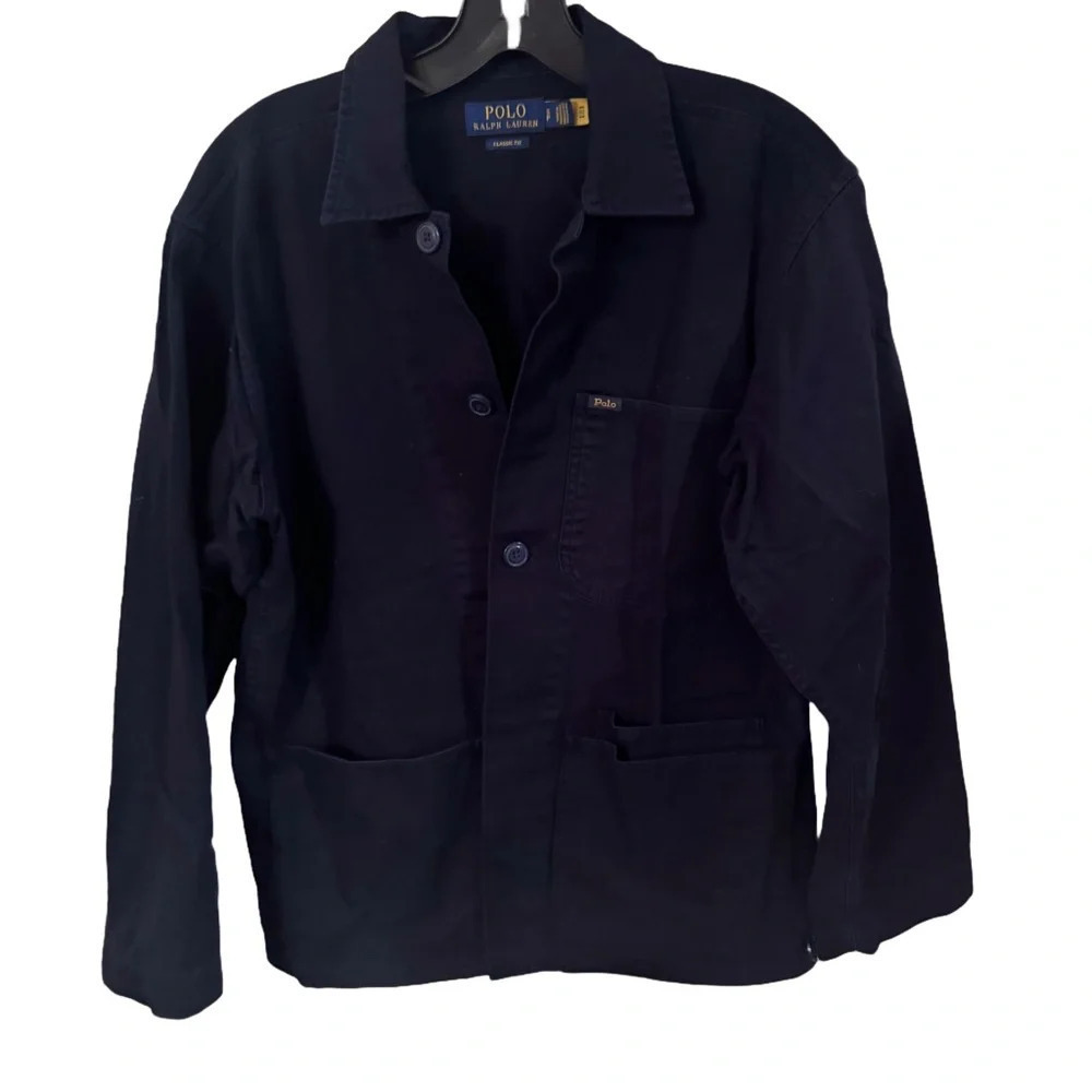 Polo Ralph Lauren Women’s Navy Blue Twill Jacket Pockets Size SP NWOT